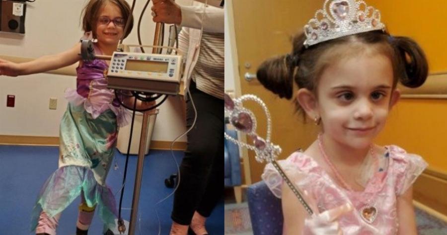 5χρονη με όγκο στον εγκέφαλο ντύνεται σαν πριγκίπισσα κάθε φορά που πάει να κάνει χημειοθεραπεία