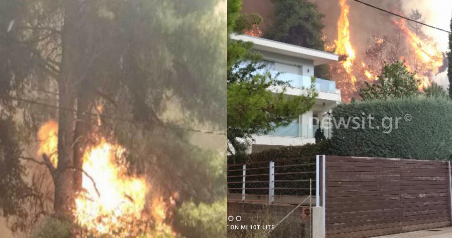 Σταμάτα: Μέσα στα σπίτια η φωτιά! Κάτοικοι φεύγουν για να σωθούν