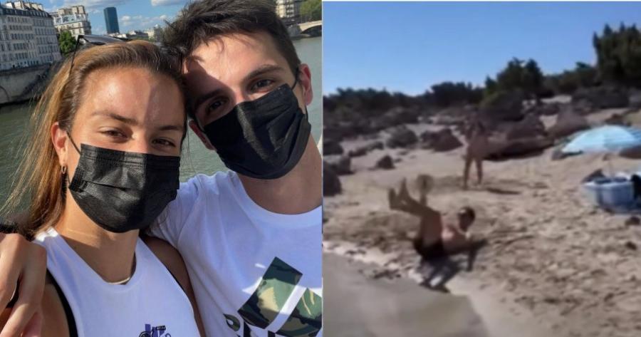 Ερωτευμένοι τρελά: Στην παραλία με τα μαγιό και ρακέτες Σάκκαρη και Μητσοτάκης