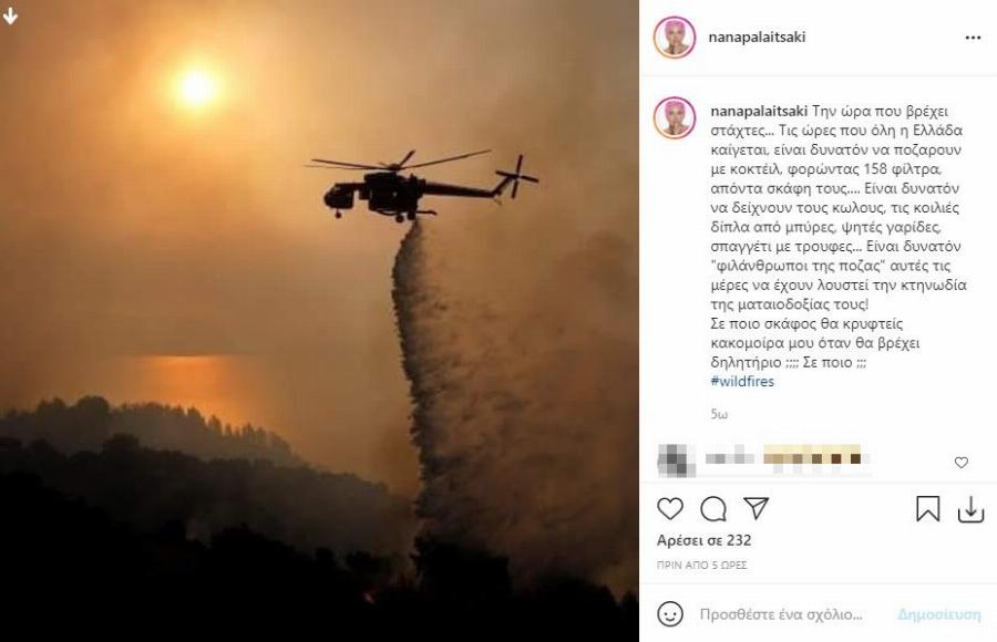 «Τις ώρες που όλη η Ελλάδα καίγεται είναι δυνατόν να ποζάρουν με κοκτέιλ;»: