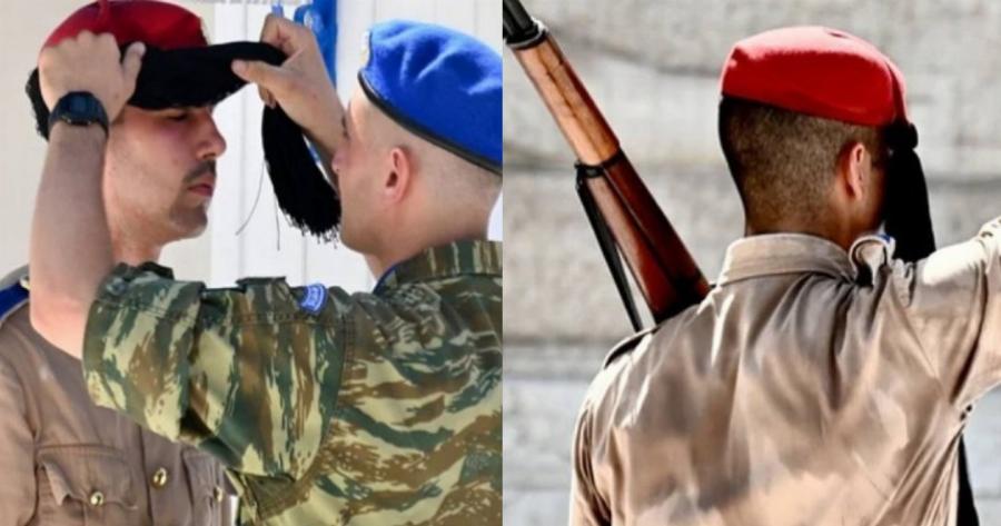 Οι ήρωες Εύζωνες του καύσωνα – Τα παλικάρια μας ψήνονται στους 48,9 βαθμούς στο Σύνταγμα