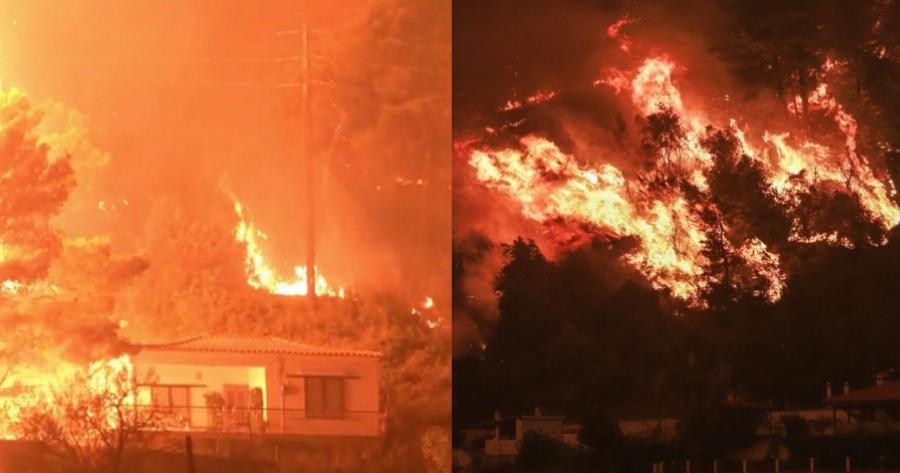 Απελπισμένη στην Εύβοια φωνάζει: «Ένα αεροπλάνο καιγόμαστε» και ο αστυνομικός την ειρωνεύεται : «θα το κάνουμε παραγγελία»