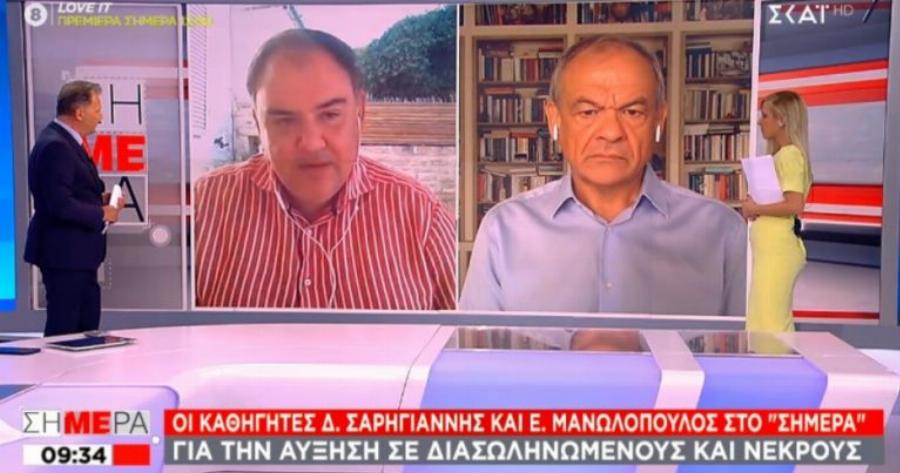 Δημοσθένης Σαρηγιάννης: Δυσοίωνη πρόβλεψη για Σεπτέμβριο με 8.000 κρούσματα τη μέρα