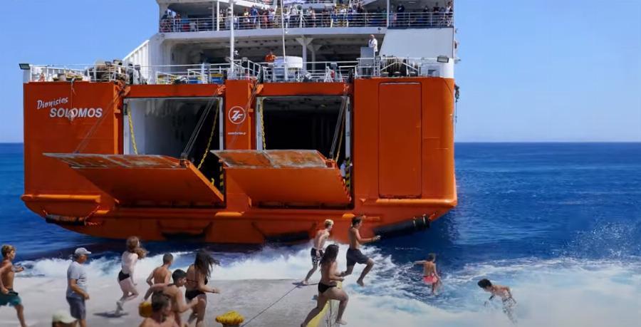 Σίκινος: Αποχαιρετούν τους τουρίστες κάνοντας βουτιές στο λιμάνι