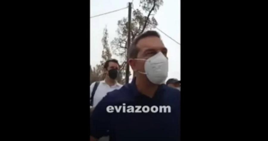 Γυναίκα φώναζε στον Τρίπρα στην Εύβοια: « Γιατί ήρθατε; Το θεωρώ κοροϊδία»