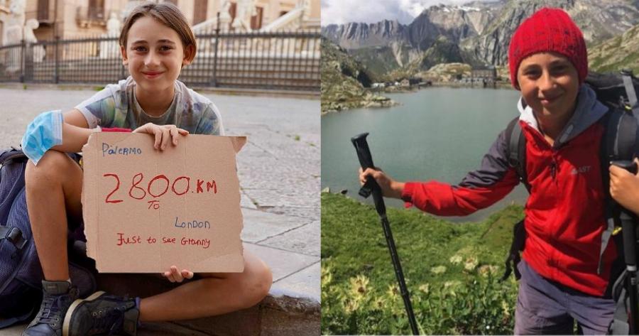 Δεκάχρονος περπάτησε 2.700 χιλιόμετρα για να μπορέσει να αγκαλιάσει τη γιαγιά του