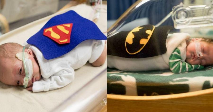 Μαιευτήριο ντύνει πρόωρα μωρά με στολές από σούπερ ήρωες, δίνοντας τεράστια δύναμη στους γονείς