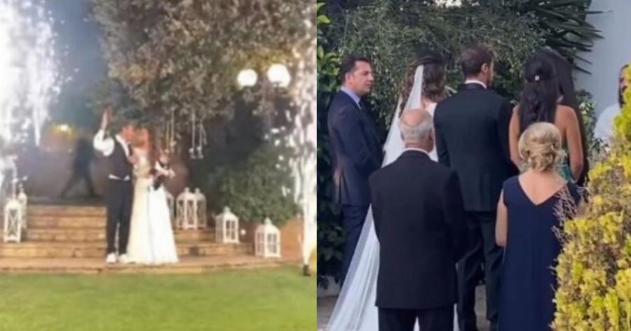Τα πρώτα πλάνα από τον γάμο τους και ο ξέφρενος χορός – Ο γάμος του Άκη Πετρετζίκη με την Κωνσταντίνα Παπαμιχαήλ