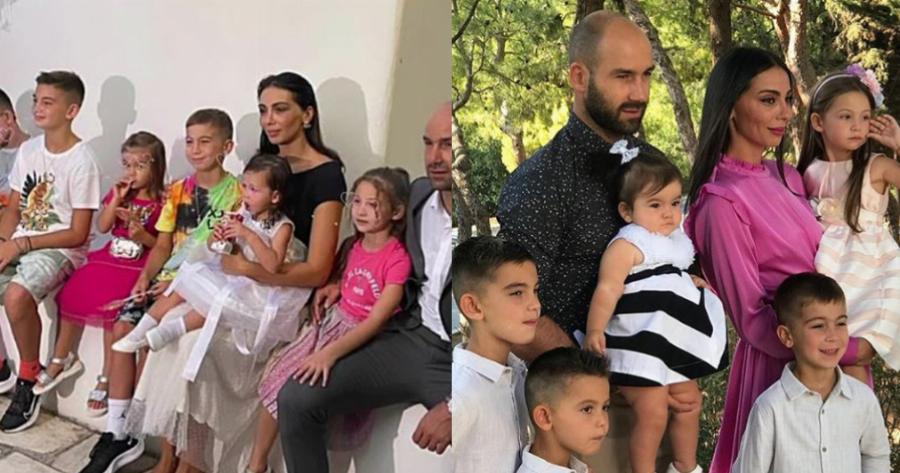 Βαφτίστηκε και το έκτο παιδί του Βασίλη Σπανούλη και της Ολυμπίας Χοψονίδου