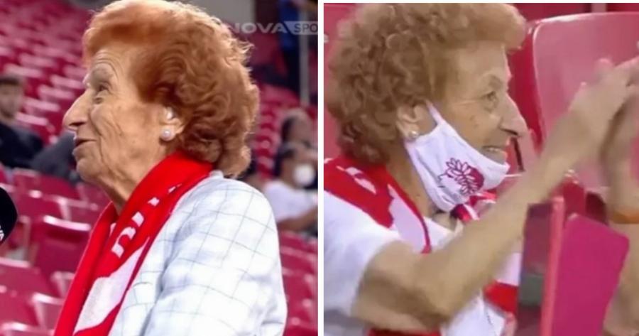 92χρονη γυναίκα οπαδός του Ολυμπιακού εμβολιάστηκε για να βλέπει την ομάδα της στο Καραϊσκάκη