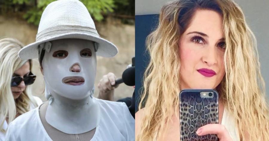 Η λευκή ειδική μάσκα που καλύπτει το πρόσωπο της Ιωάννας: Ο λόγος που τη φοράει