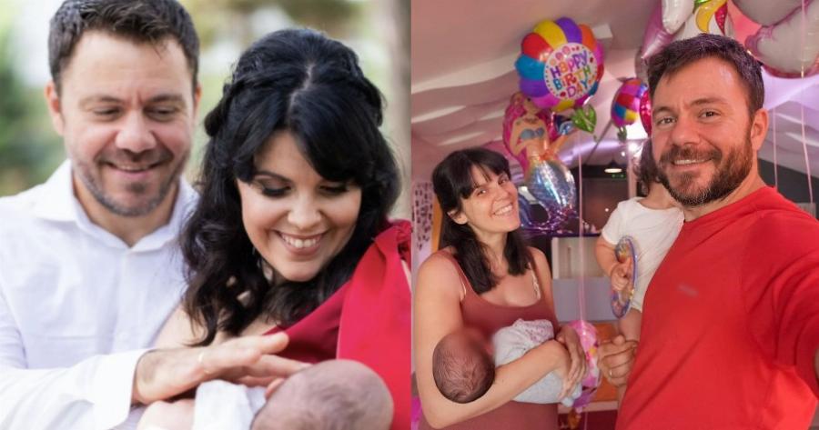 Χαρούμενες στιγμές για τον Ευτύχη Μπλέτσα και την Ηλέκτρα Αστέρη που βάφτισαν τις κορούλες τους