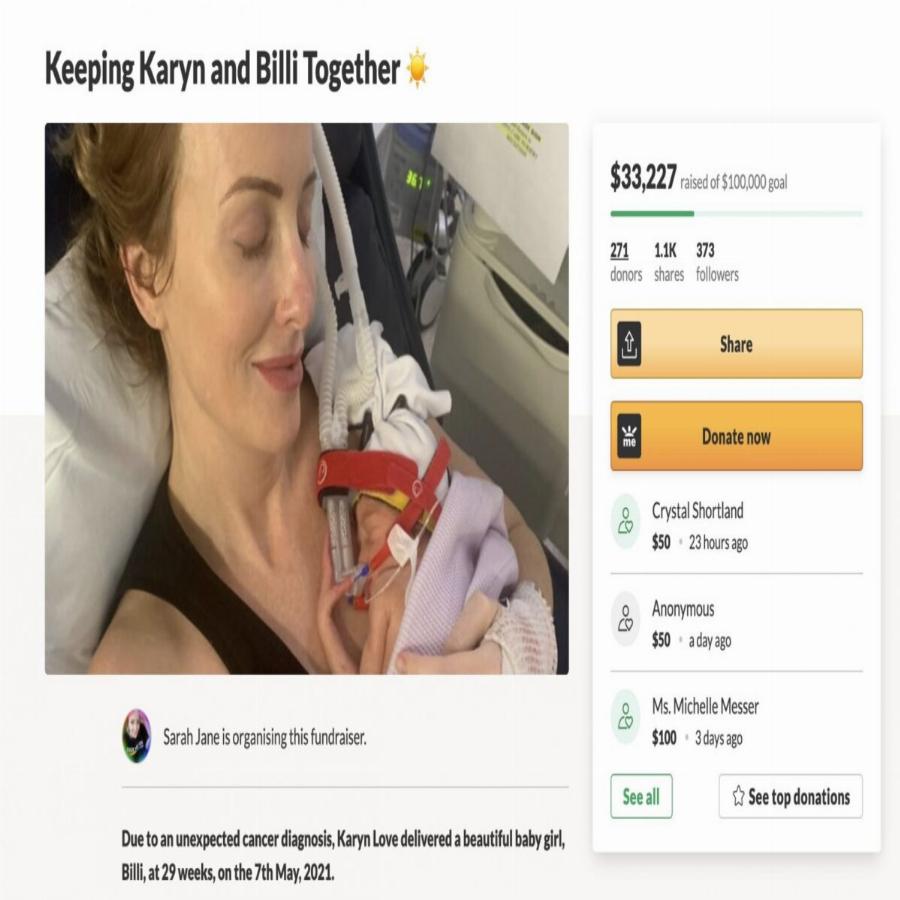 Γέννησε πρόωρα λόγω καρκίνου και παλεύει να ζήσει για να χαρεί το παιδί της