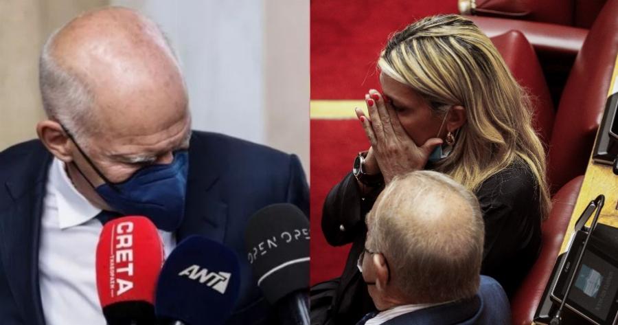 Συντετριμμένος ο Γιώργος Παπανδρέου: Κλάματα στη Βουλή για την Φώφη Γεννηματά