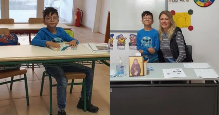 9χρονος Τάσος: Θα παρελάσει μόνος του με τη γαλανόλευκη στο Μαθράκι