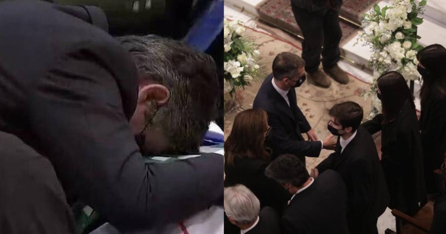 «Λύγισε» και αγκάλιασε το φέρετρο – Συγκλόνισε ο σύζυγος της Φώφης Γεννηματά στην κηδεία