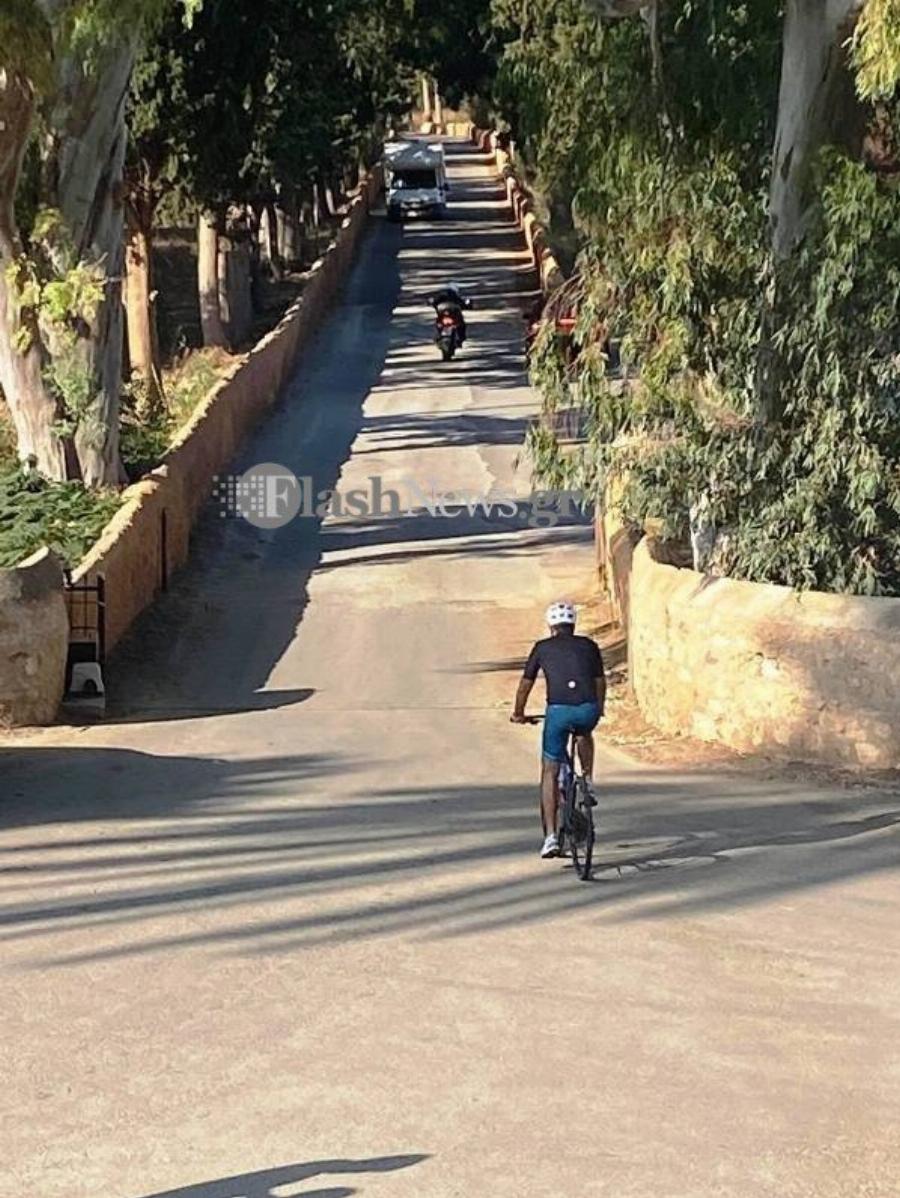 Ποδηλατάδα ο Κυριάκος Μητσοτάκης: Έκανε βόλτα  στο Ακρωτήρι Χανίων