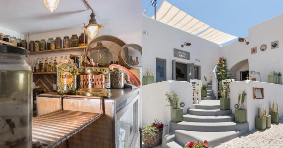 Ένα καφενείο υπόδειγμα ομορφιάς: Έλληνες σφησαν την Αθήνα, πήγαν στη Σαντορίνη και άνοιξαν μαγαζί