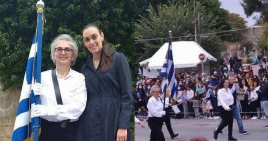 Γυναίκα 59 ετών σημαιοφόρος στην Κρήτη: Πήρε σύνταξη και επέστρεψε στα θρανία