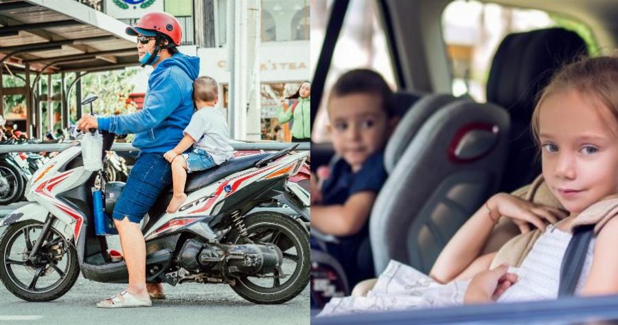 Τέλος τα παιδιά σε μηχανάκι κάτω των 16 ετών, υποχρεωτικό κάθισμα έως τα 12 στο αυτοκίνητο