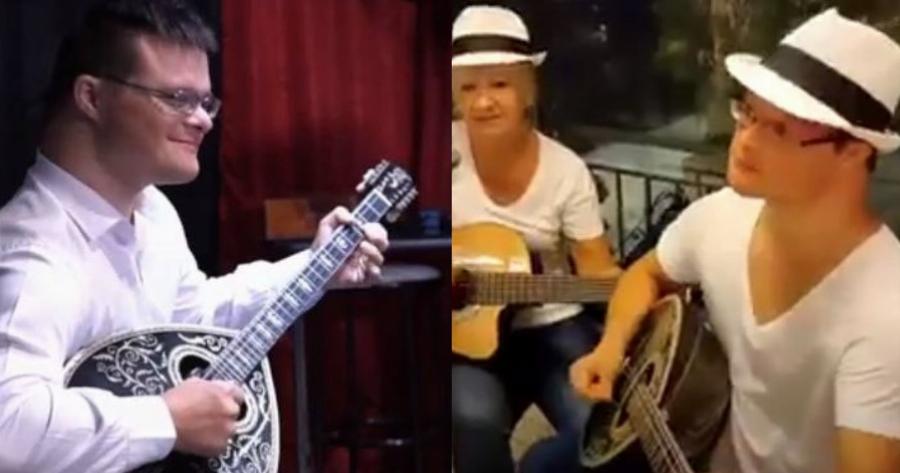 Ο 1ος μπουζουξής με σύνδρομο Down στην Ελλάδα, σπάει όλα τα στερεότυπα – O λόγος για τον Κυριάκο Φριλίγκο