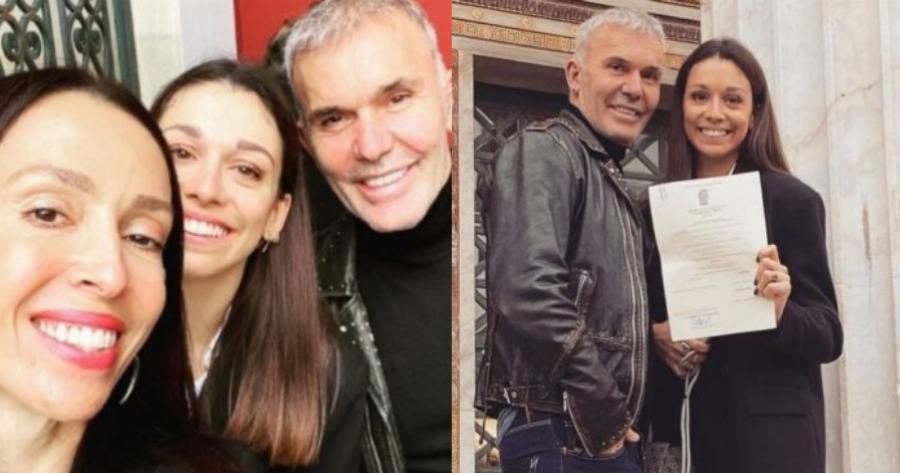 Στέλιος Ρόκκος: Ποζάρει περήφανος πλάι στην κόρη του που πήρε το πτυχίο της