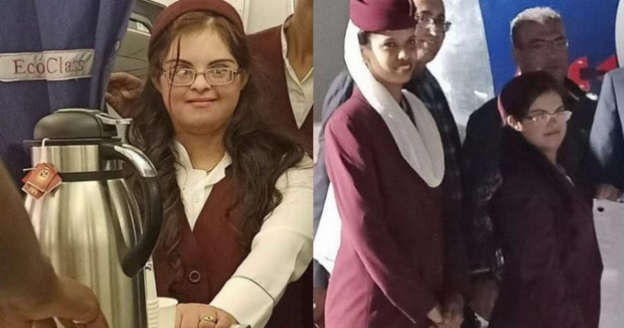 Χέμπα Aτέφ: Η πρώτη Αιγύπτια αεροσυνοδός με σύνδρομο Down