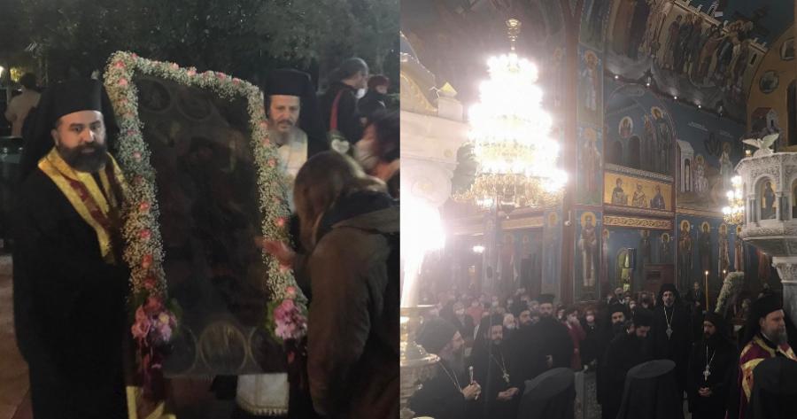 Εκκλησία και λαός υποδέχτηκαν τον θαυματουργό Ταξιάρχη