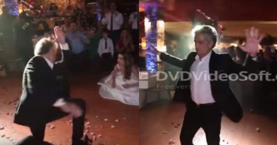 Χόρεψε ζεϊμπέκικο και τρέλανε το διαδίκτυο: Μερακλής πατέρας τα «σπάει» στον γάμο της κόρης του