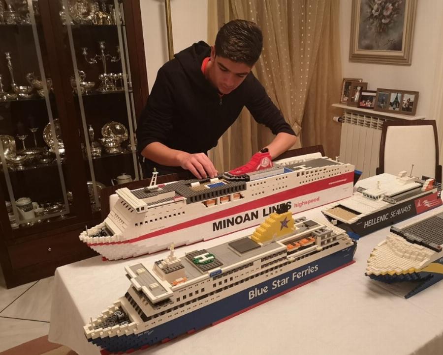Μενέλαος Εμμανουήλ Τσιχαράπης: Ο 18χρονος Σερραίος που φτιάχνει καταπληκτικά πλοία από Lego