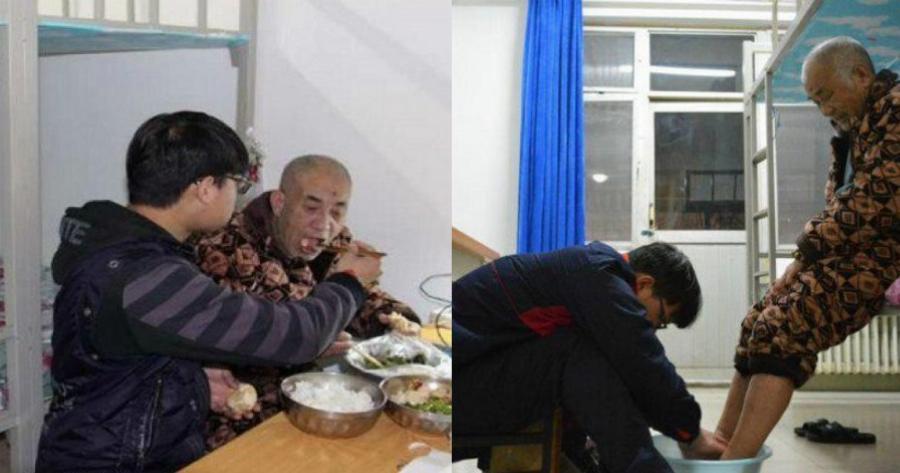 Η ιστορία του φοιτητή που πήρε τον ανάπηρο πατέρα του στο πανεπιστήμιο