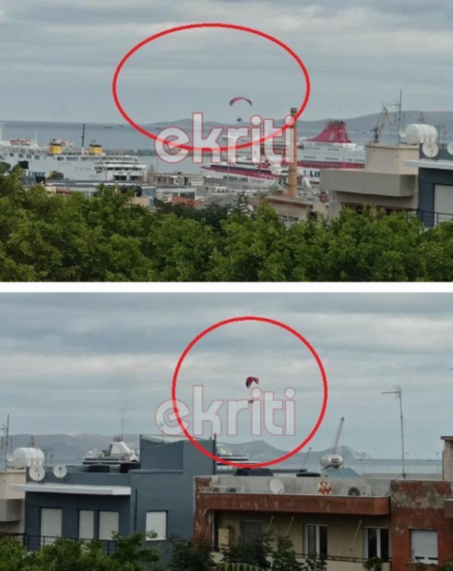 Ηράκλειο: Ο Άγιος Βασίλης πέταξε τα δώρα με αλεξίπτωτο πλαγιάς