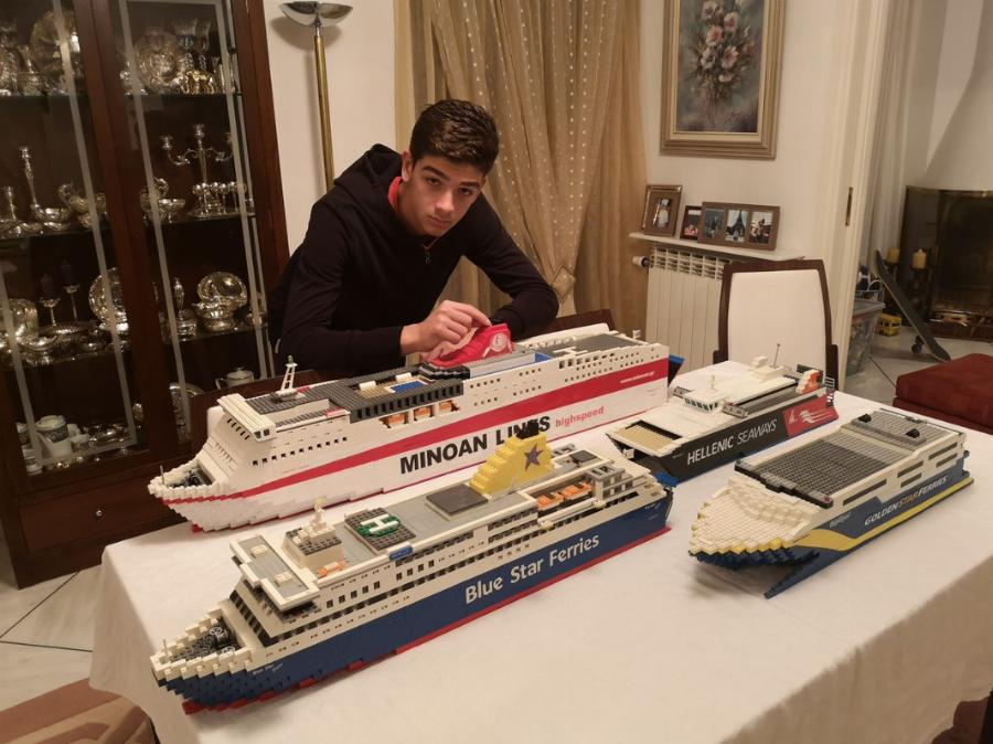 Μενέλαος Εμμανουήλ Τσιχαράπης: Ο 18χρονος Σερραίος που φτιάχνει καταπληκτικά πλοία από Lego