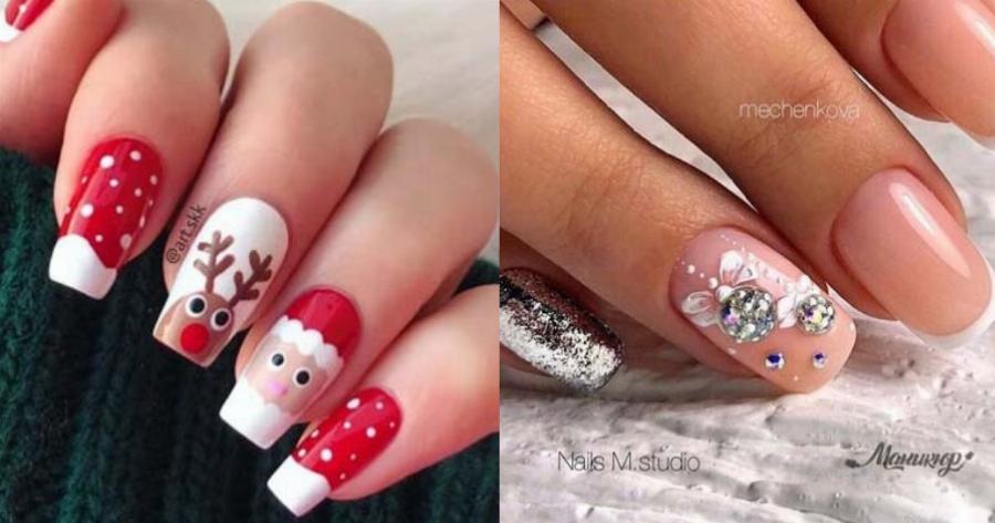 Υπέροχα γιορτινά σχέδια στα νύχια για τα Χριστούγεννα για να πάρετε ιδέες