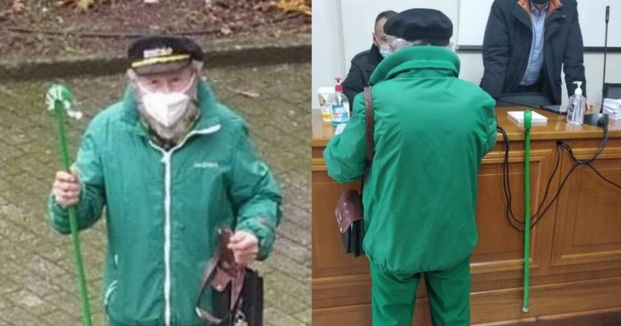82χρονος ΠΑΣΟΚτζής στα Τρίκαλα ψήφισε ντυμένος στα πράσινα από πάνω ως κάτω