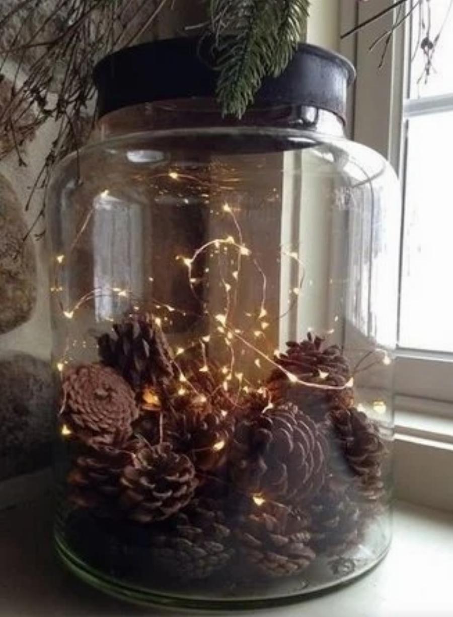 Χριστουγεννιάτικες κατασκευές: Χρησιμοποιώντας γυάλινα βαζάκια θα στολίσετε όμορφα το σπίτι σας