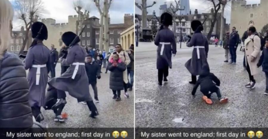 Αδιανόητο περιστατικό: Φρουρός της βασίλισσας ποδοπάτησε παιδάκι που βρέθηκε στον δρόμο του