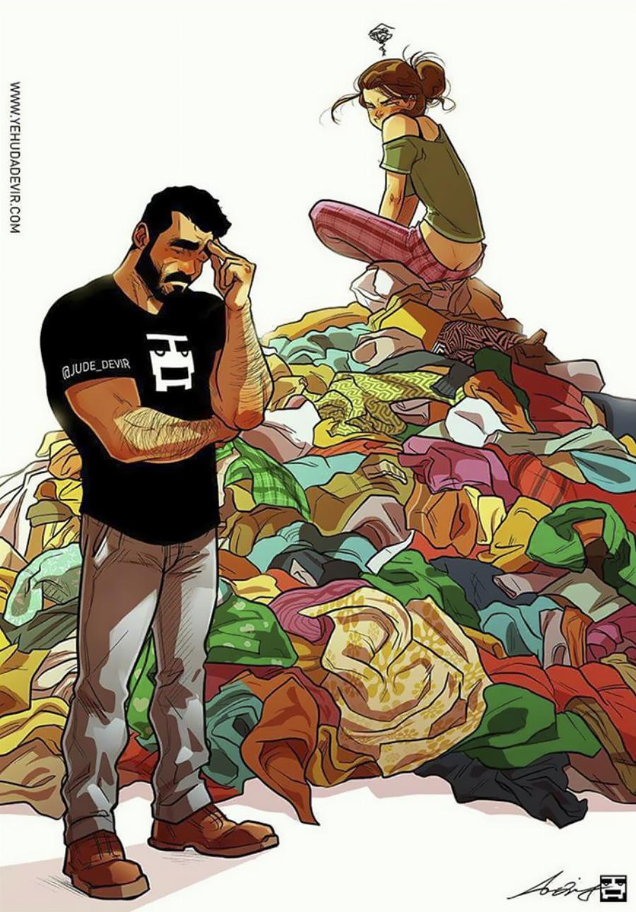 Σύζυγος δημιουργεί υπέροχα σκίτσα σε στιγμές καθημερινότητας με την γυναίκα του