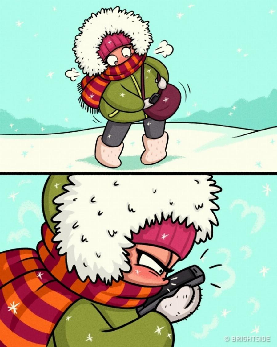 Δύσκολη η ζωή των γυναικών το χειμώνα: 15 σκίτσα που το αποδεικνύουν
