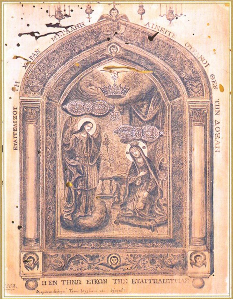 Η θαυματουργή εικόνα της Παναγίας της Τήνου, πίσω από τα τάματα