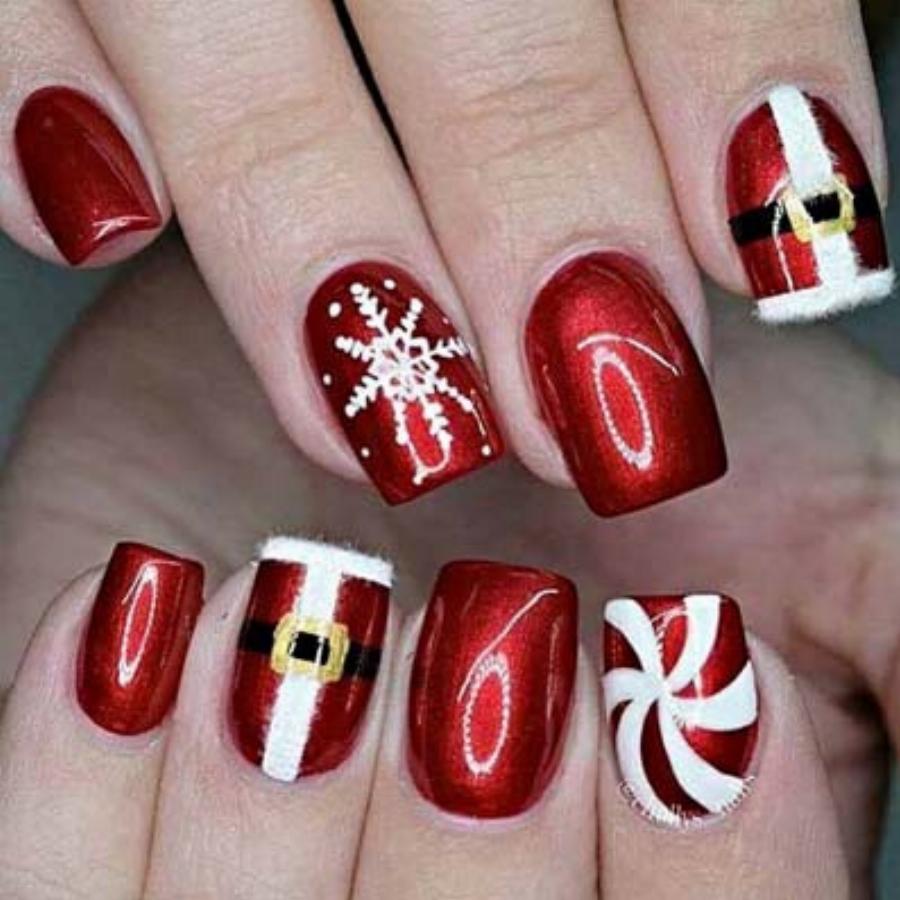 Υπέροχα γιορτινά σχέδια στα νύχια για τα Χριστούγεννα για να πάρετε ιδέες