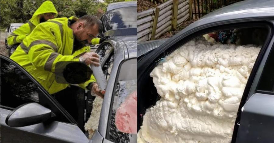 Εργοδότης άφησε απλήρωτους τους υπαλλήλους του και του γέμισαν το αυτοκίνητο με αφρό πολυουρεθάνης