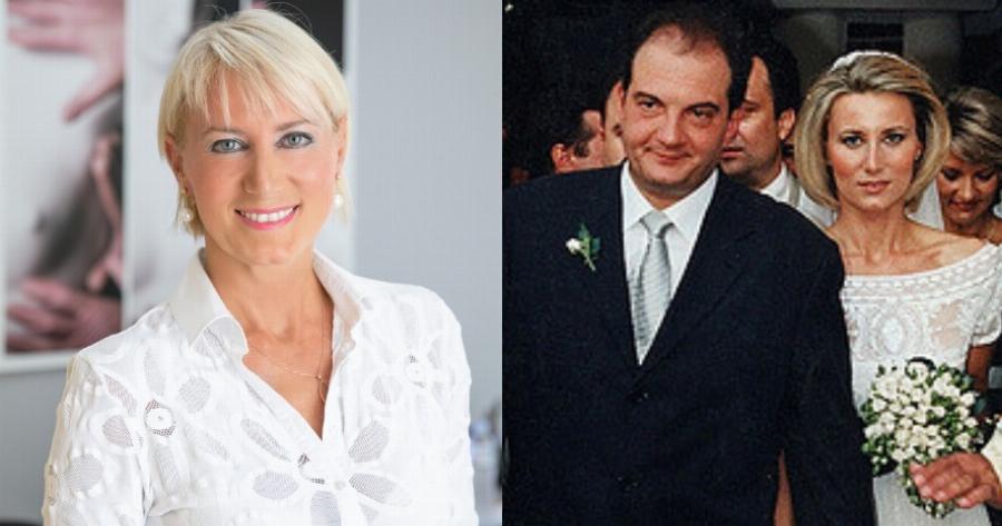 Σαν Βασίλισσα στην αγκαλιά του άντρα της: Η Νατάσα Παζαΐτη με εφαρμοστό κόκκινο φόρεμα μέσα στο παραμυθένιο σαλόνι της