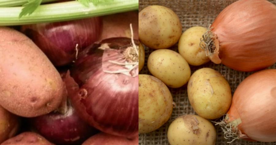 Ο σοβαρός λόγος που δεν πρέπει να αποθηκεύετε τις πατάτες στο ίδιο μέρος με τα κρεμμύδια