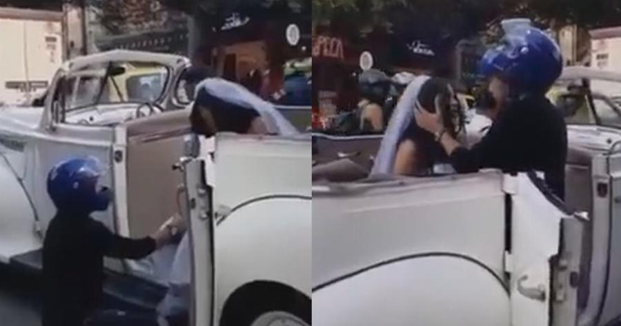 Ερωτευμένος άντρας σταματάει την πρώην του λίγο πριν το γάμο: Την παρακαλάει γονατιστός να μην παντρευτεί