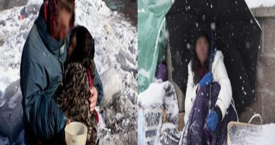 «Κρυώνω μαμά κάνε κάτι»: Χιόνιζε και κοιμόμουν με την κόρη μου στον δρόμο ώσπου μας πήρε σπίτι του ένας άγνωστος