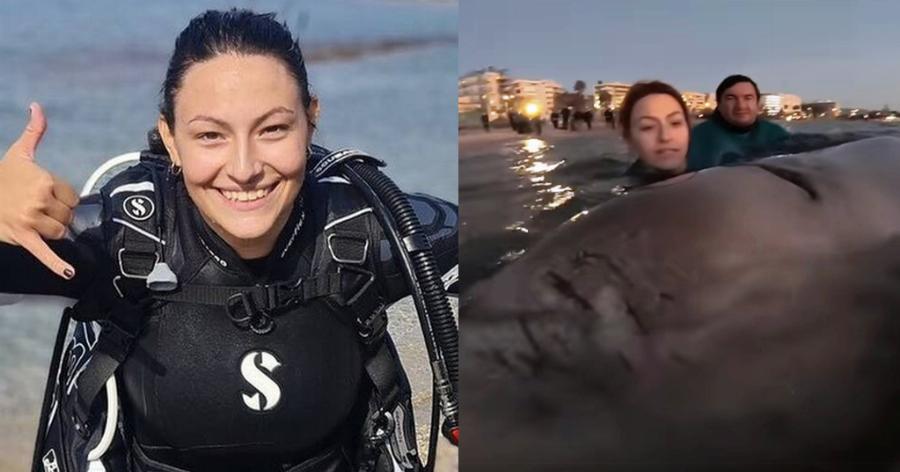 Τάνια Δράκου: Η εθελόντρια που συγκίνησε την Ελλάδα τραγουδώντας στη φάλαινα στον Άλιμο