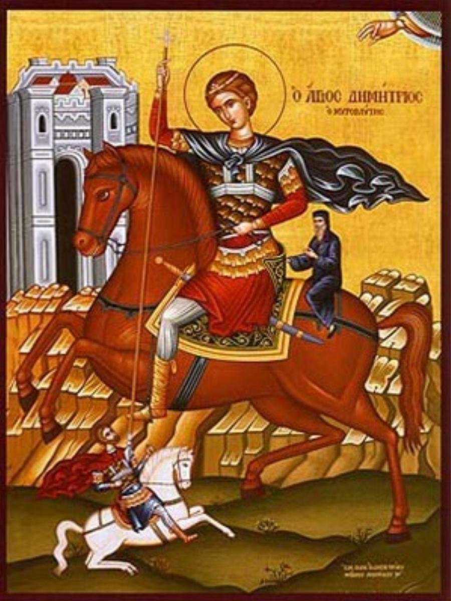 Άγιος Δημήτριος: Γιατί παρουσιάζεται καβαλάρης σε κόκκινο άλογο;