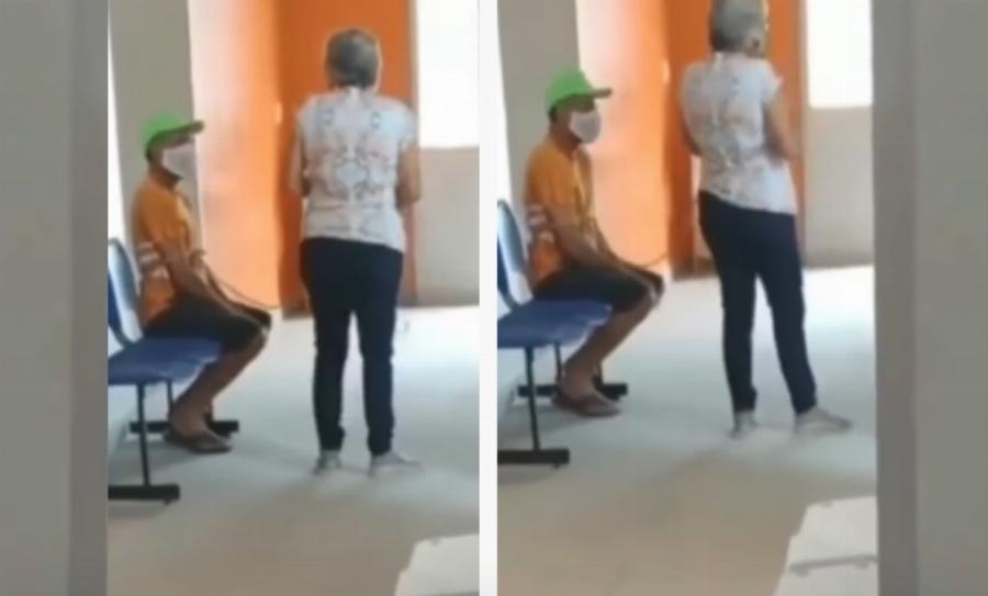 Γυναίκα κουράστηκε με τον άντρα της, τον έδεσε και τον πήγε σηκωτό στο εμβολιαστικό κέντρο