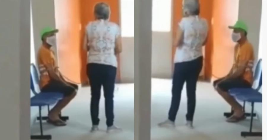 Γυναίκα κουράστηκε με τον άντρα της, τον έδεσε και τον πήγε σηκωτό στο εμβολιαστικό κέντρο